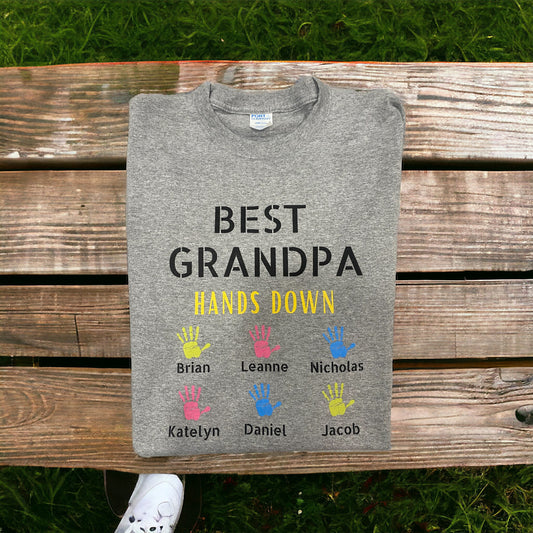 Best Grandpa Hands Down T-Shirt