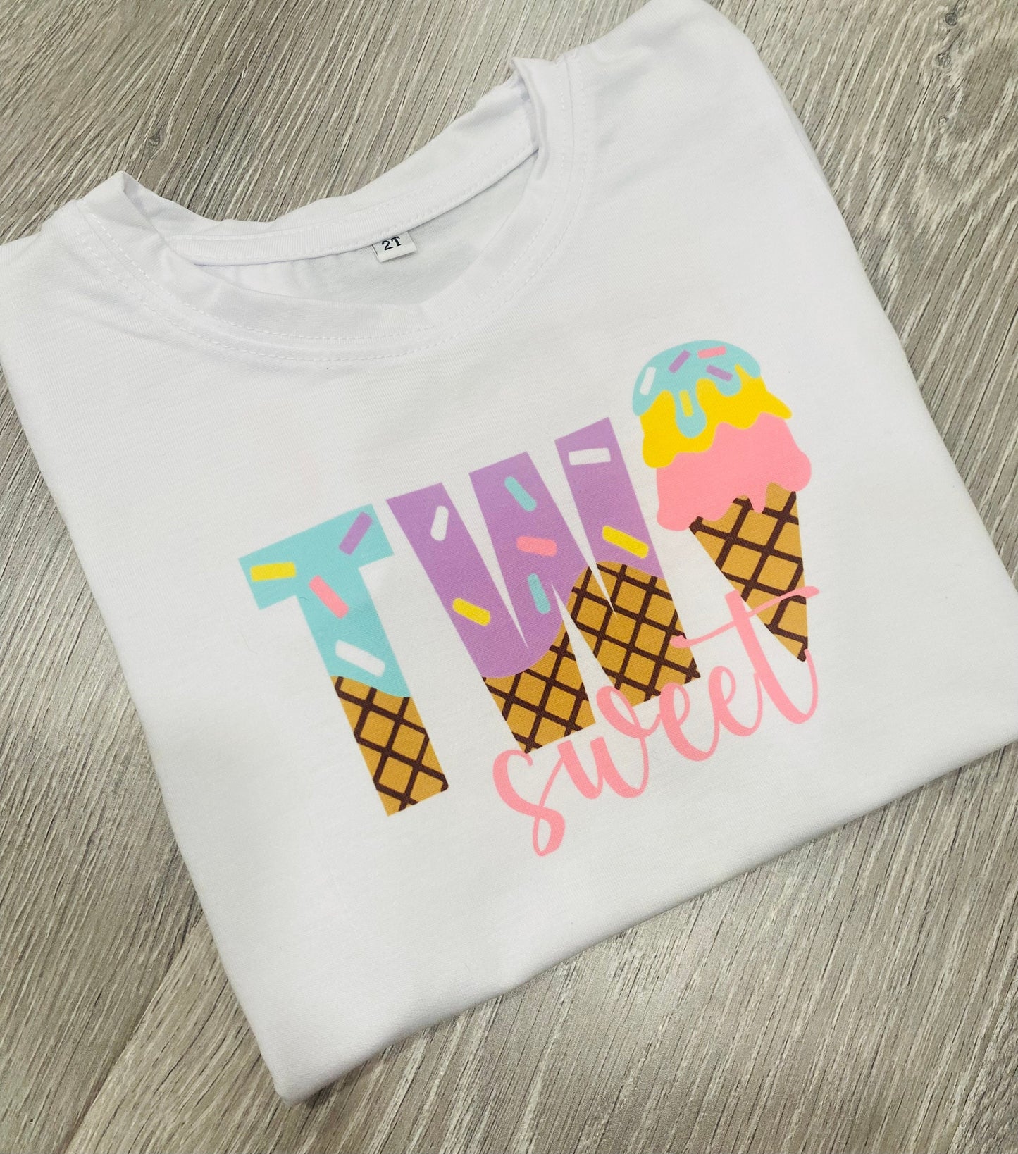 Two Sweet Personalized Birthday Shirt/Toddler Birthday Shirt/2nd Birthday Shirt/Ice Cream Birthday Shirt