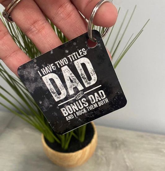 Dad & Bonus Dad Keychain