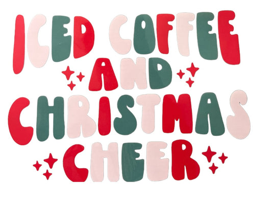 Iced Coffee and Christmas Cheer DTF Transfer Paper