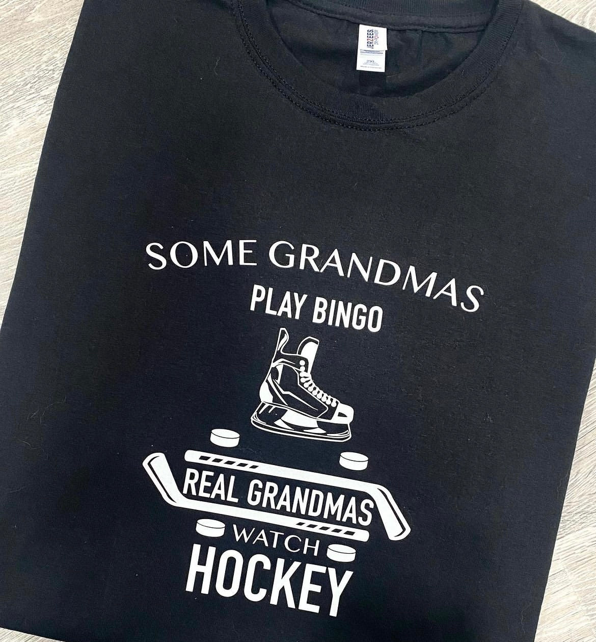 Real Grandmas Watch Hockey T-Shirt