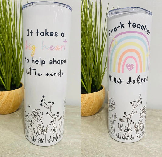 Big Heart Teacher Tumbler