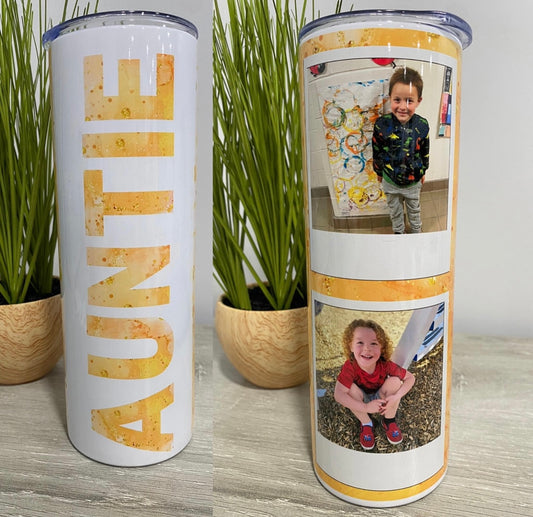 Yellow Theme Custom Photo Tumbler