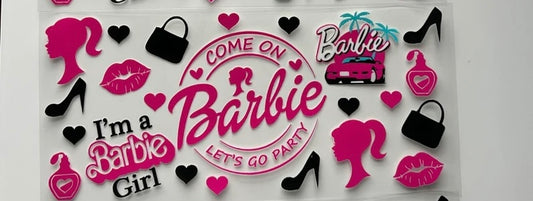 Come On Barbie Let's Go Party UV DTF Transfer Wrap