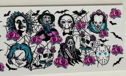 Horror Characters UV DTF Transfer Wrap